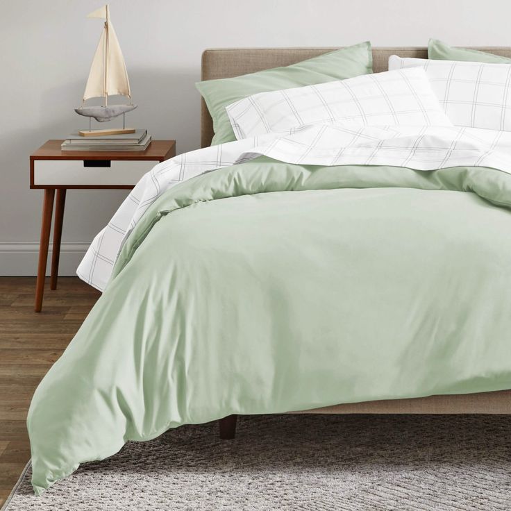 sage green bedding