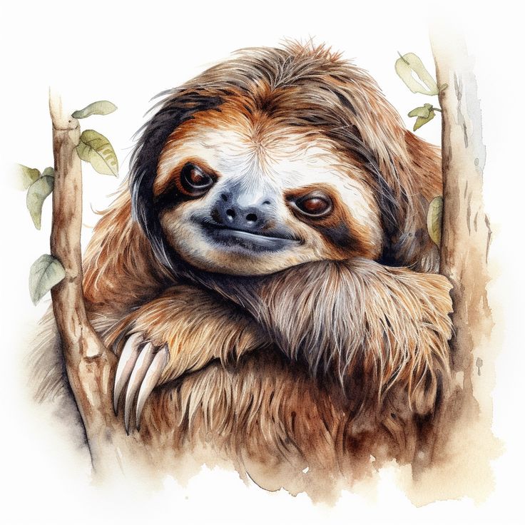 serene cute sloth